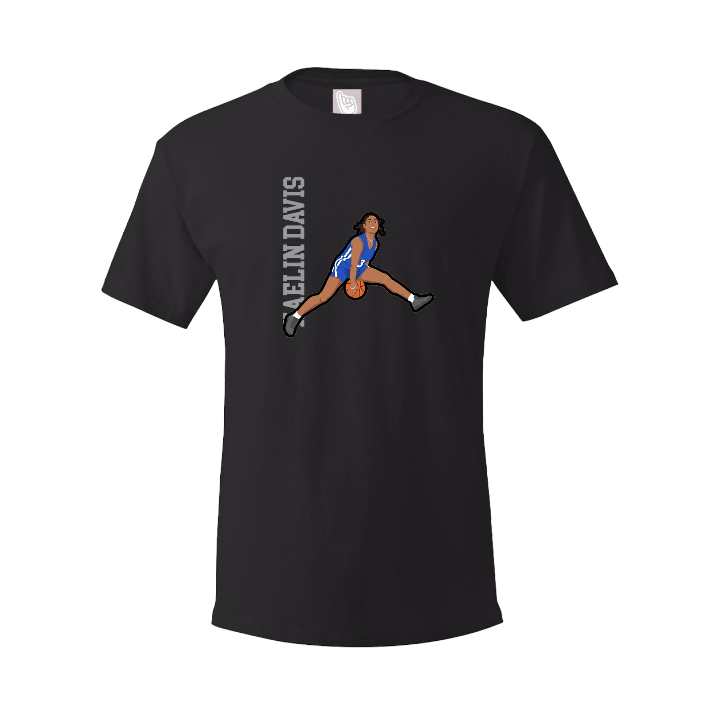 Youth Tee — Name Vertical in Black