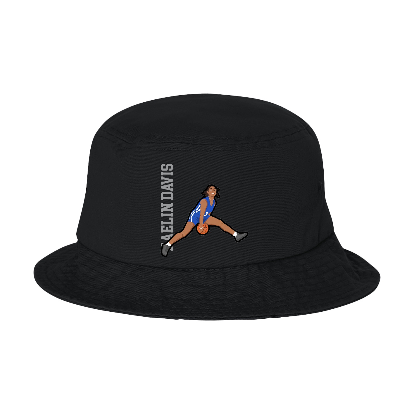 Bucket Cap — Name Vertical in Black