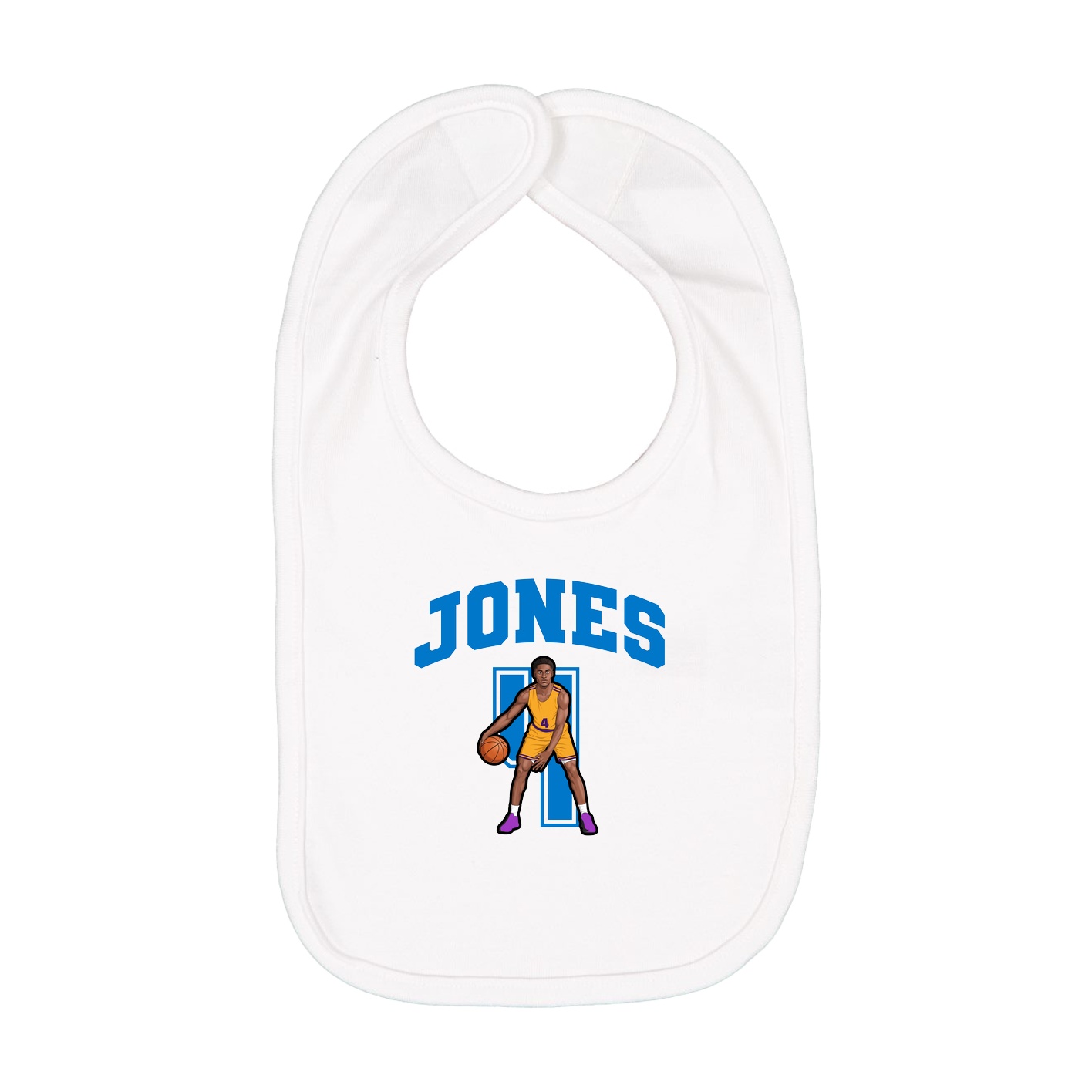 Infant Bib — Number in White