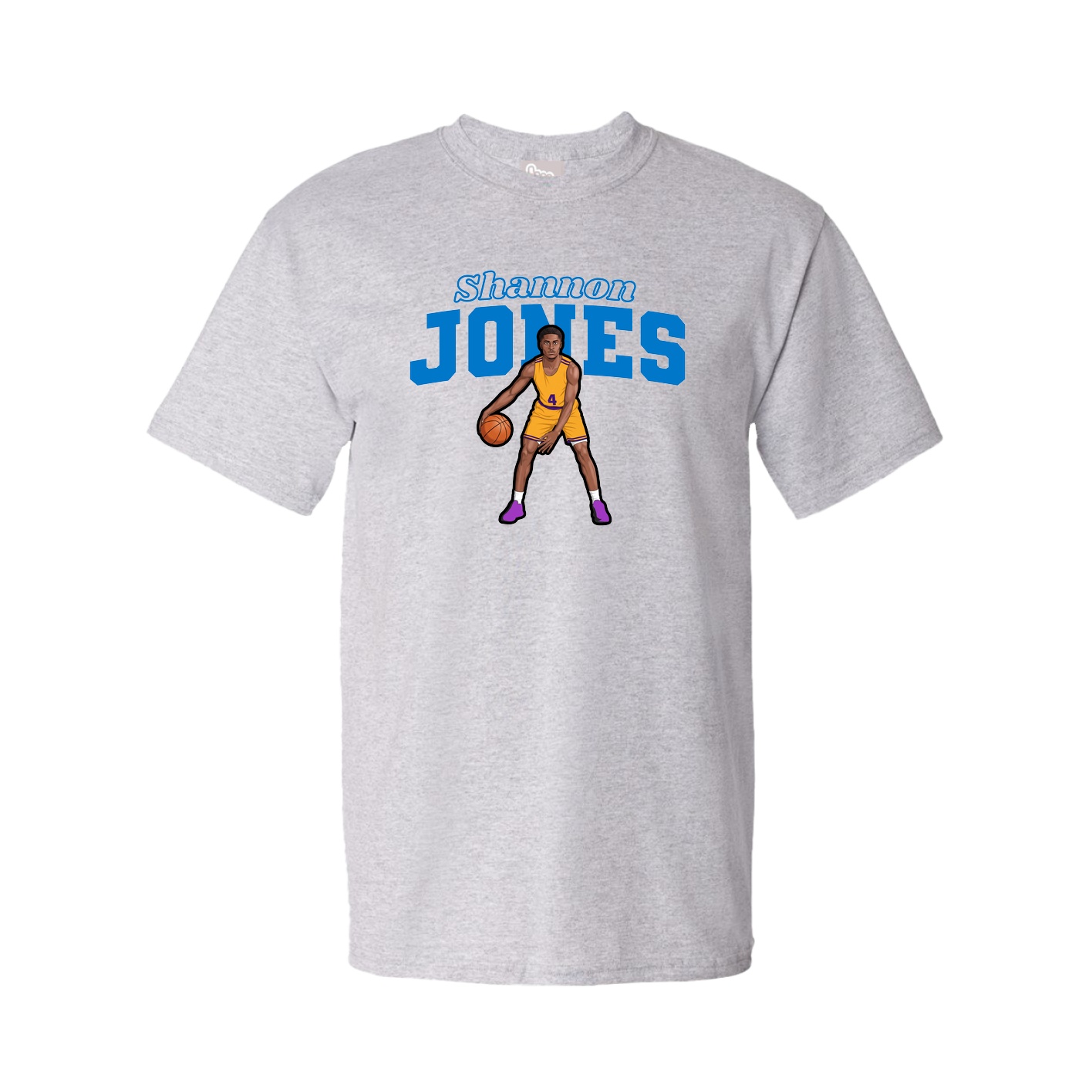 Youth Tee — Name Arch in Grey