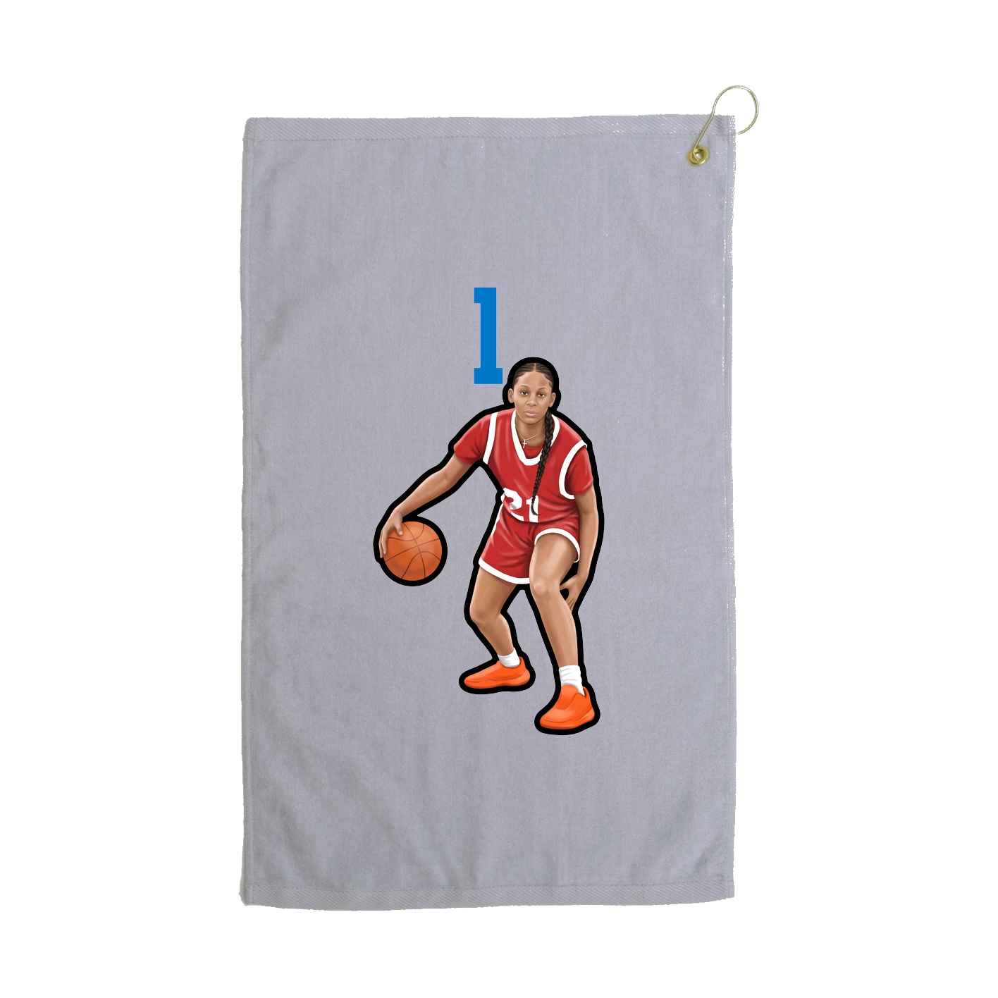Golf Towel — Number Top in Grey