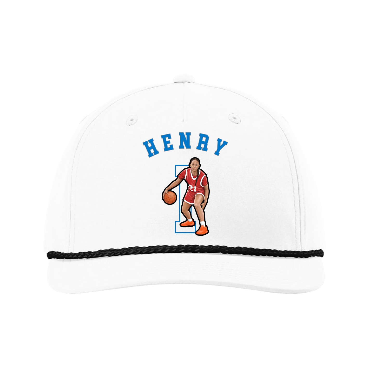 Five-Panel Classic Rope Cap — Shirsey Arch in White