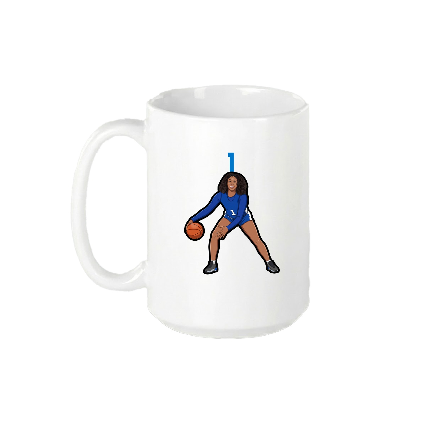 15oz Coffee Mug — Number Top in White