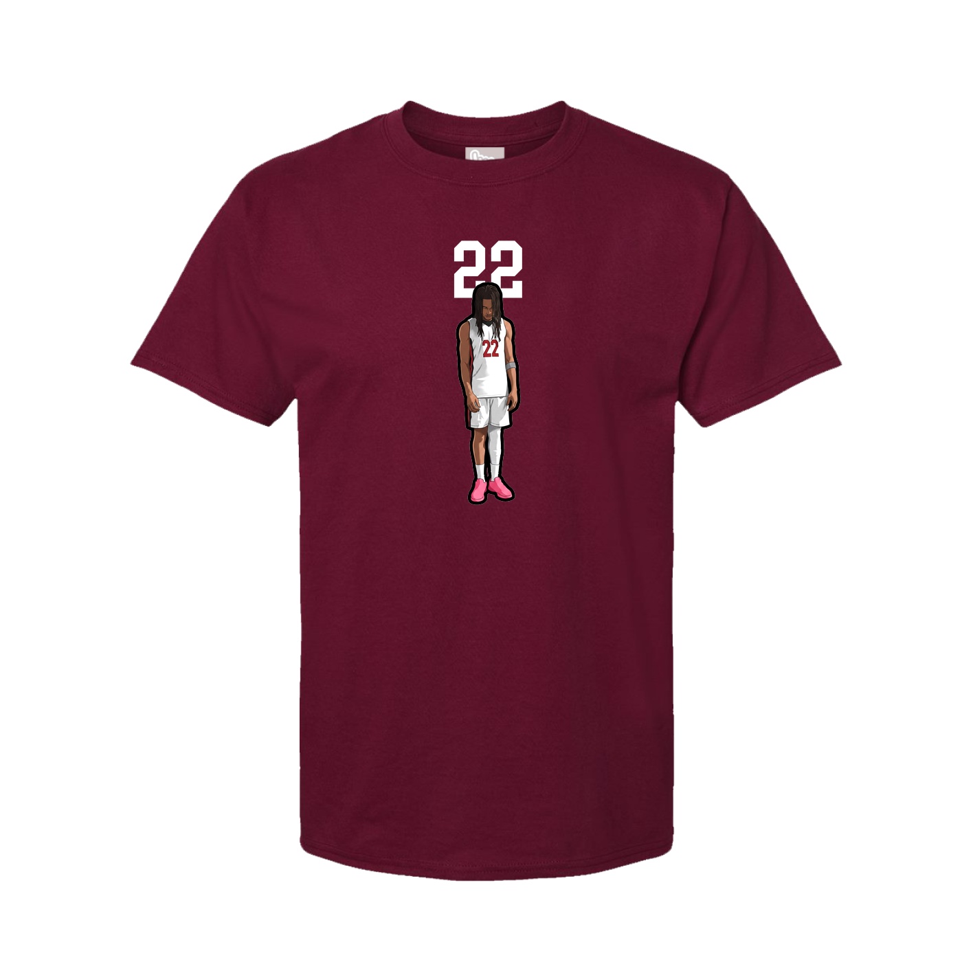 Youth Tee — Number Top in Cardinal