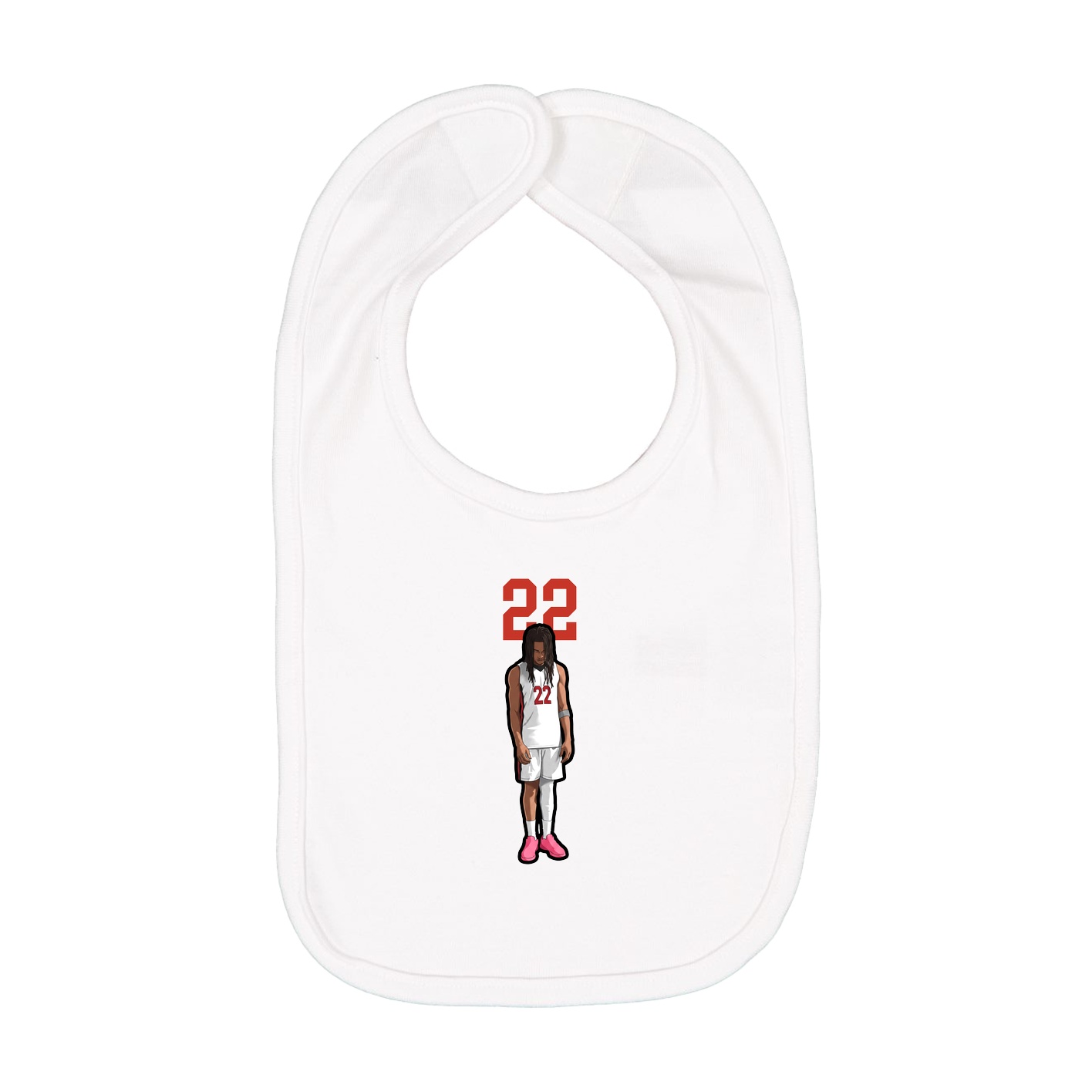 Infant Bib — Number Top in White