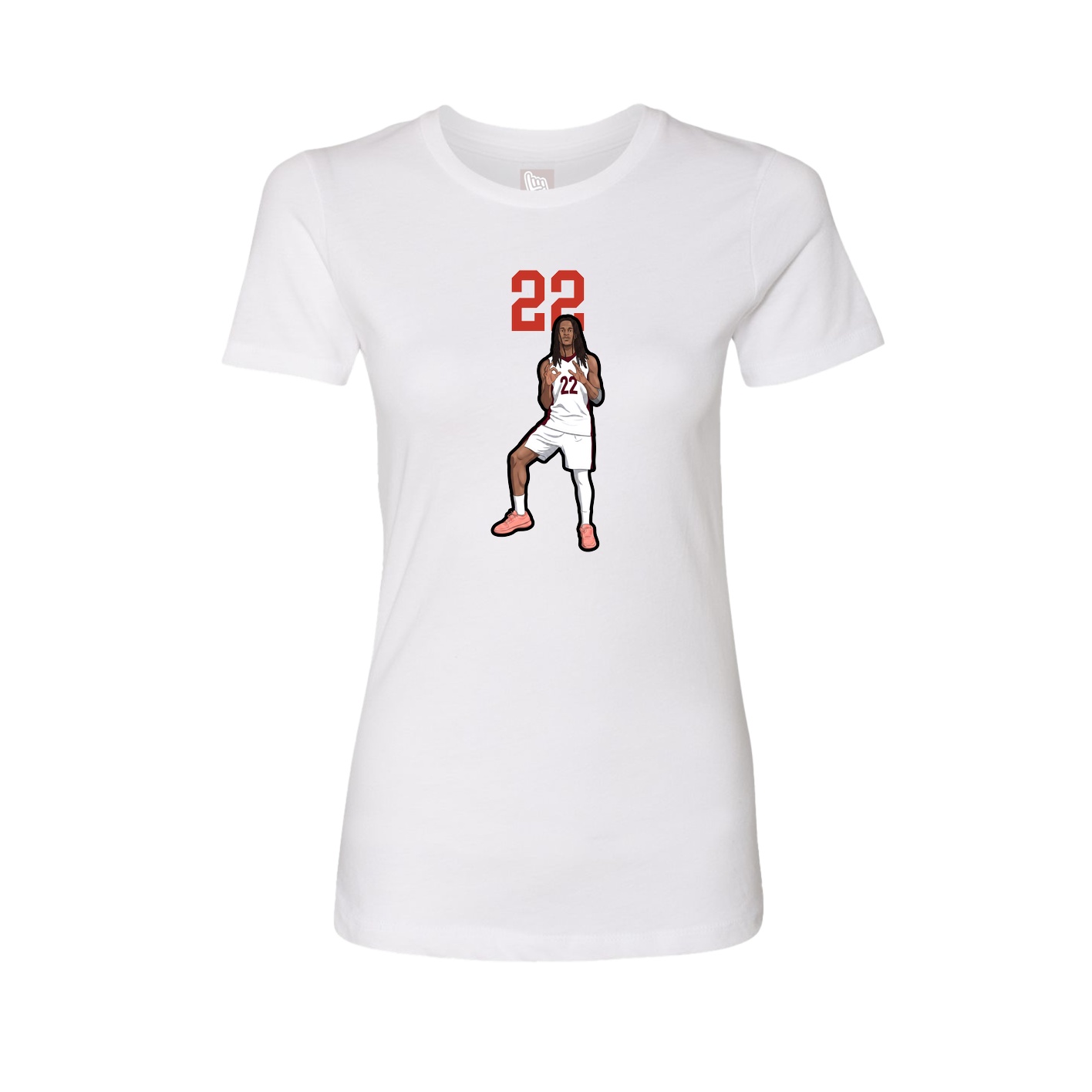 Womens Tee — Number Top in White