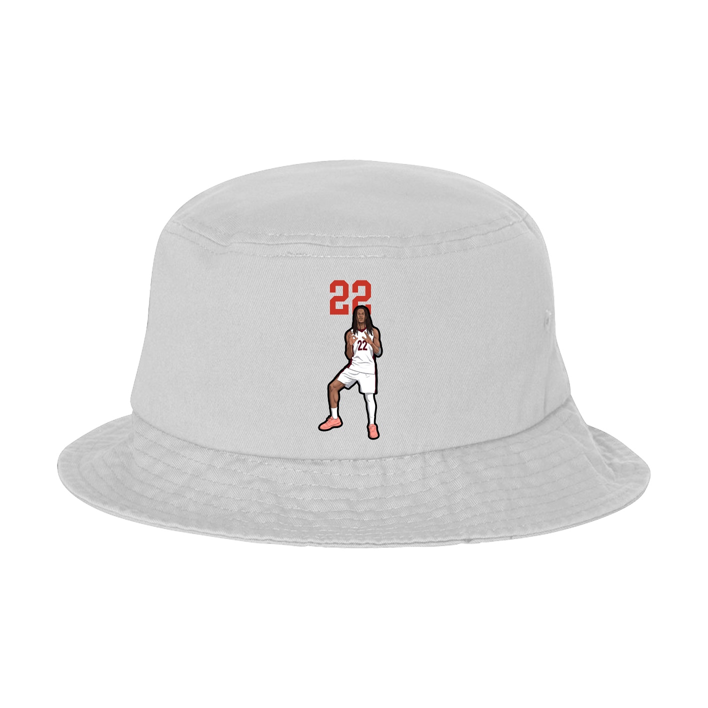 Bucket Cap — Number Top in White