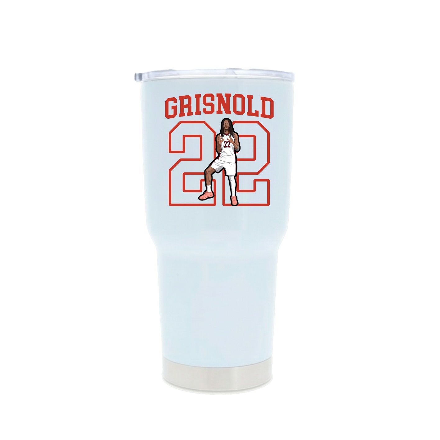 30oz Stainless Steel Tumbler — Shirsey in White