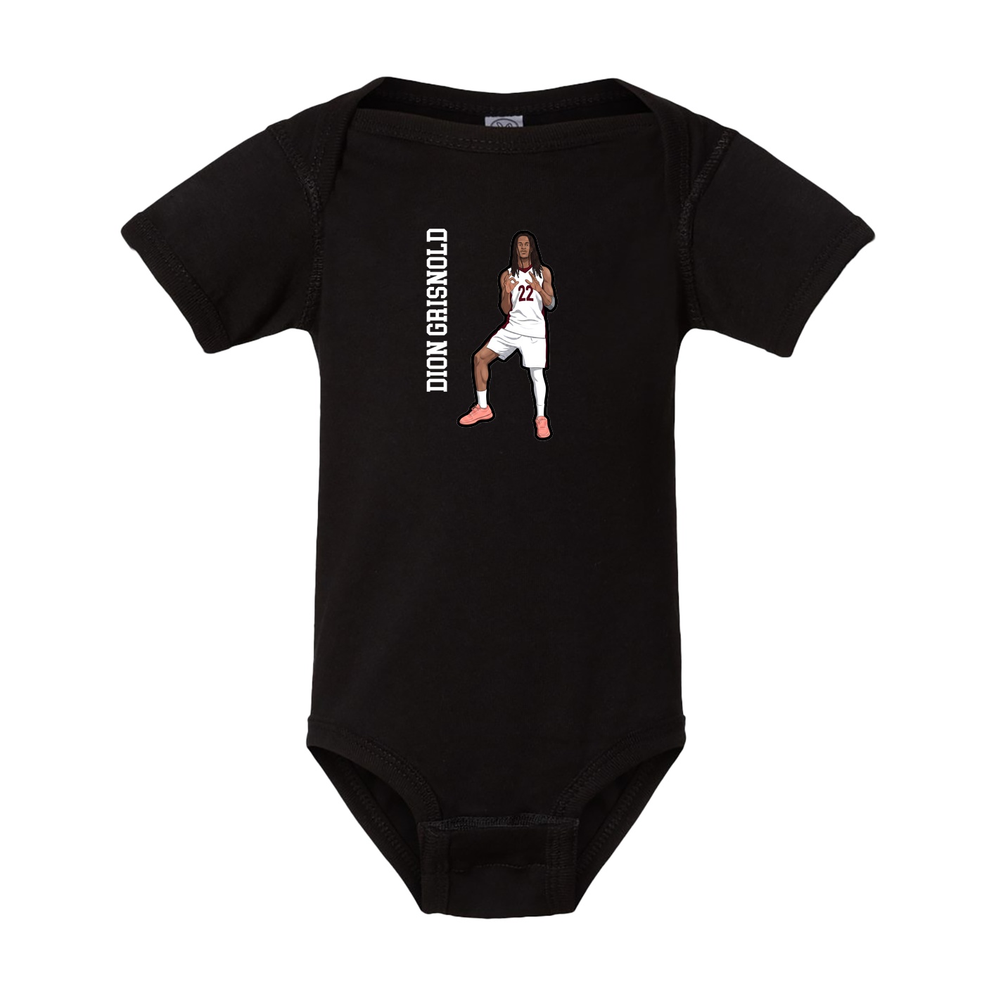 Baby Onesie — Name Vertical in Black