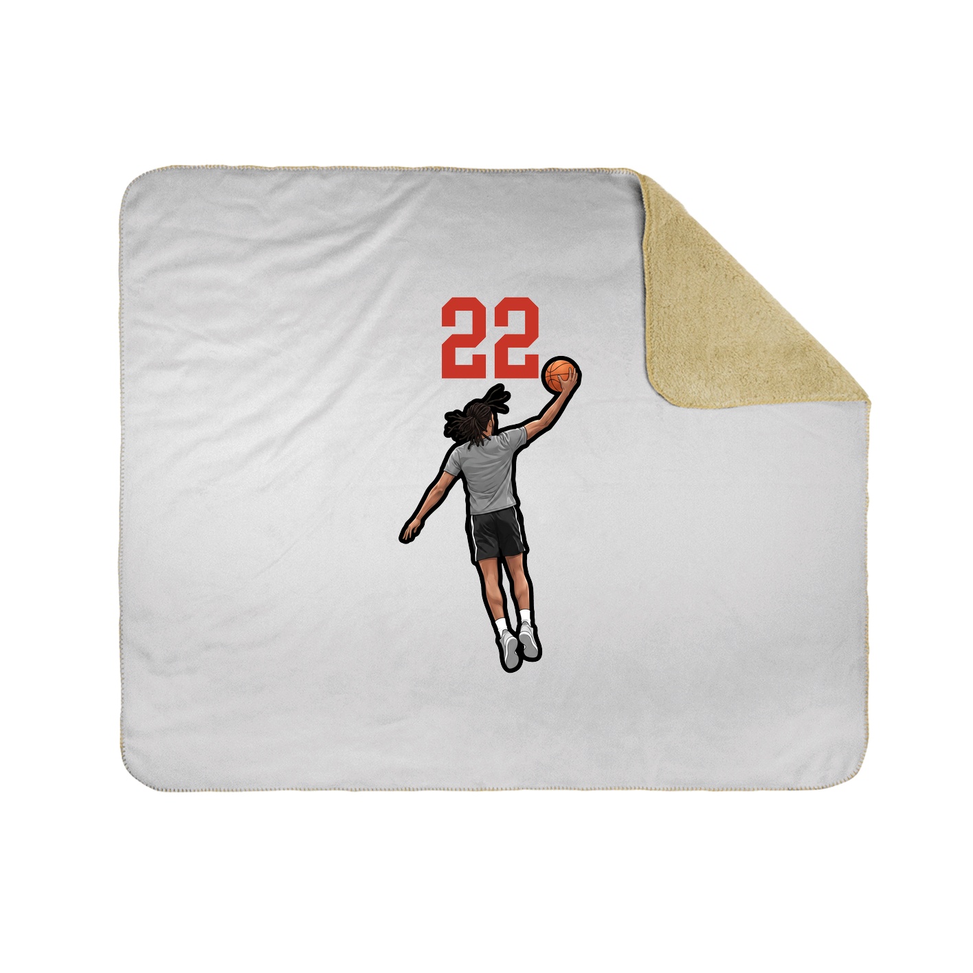 Throw Blanket — Number Top in White