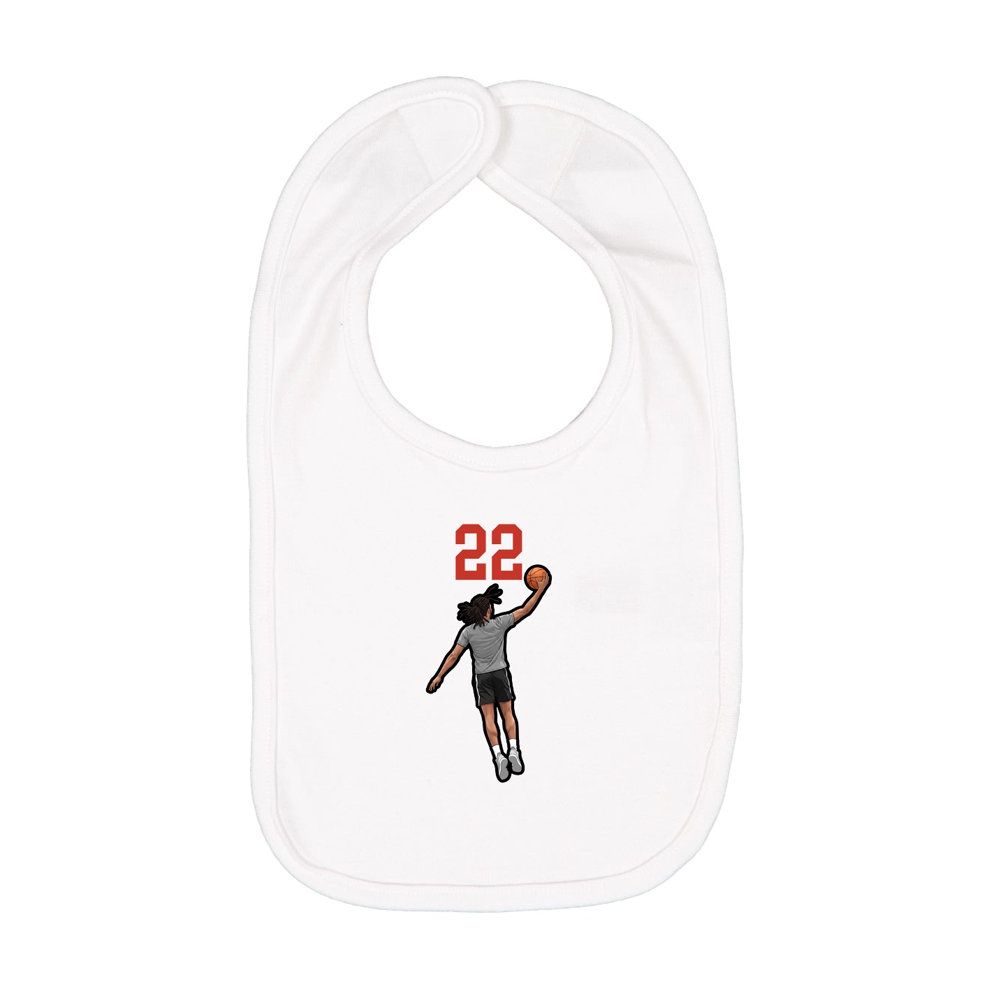 Infant Bib — Number Top in White