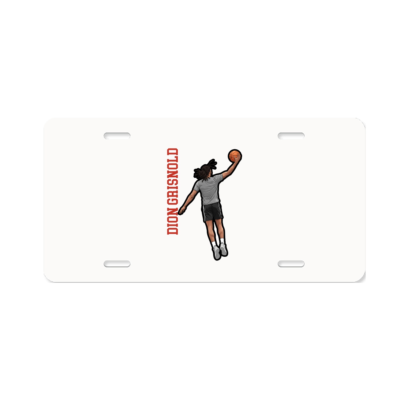License Plate — Name Vertical in Classic