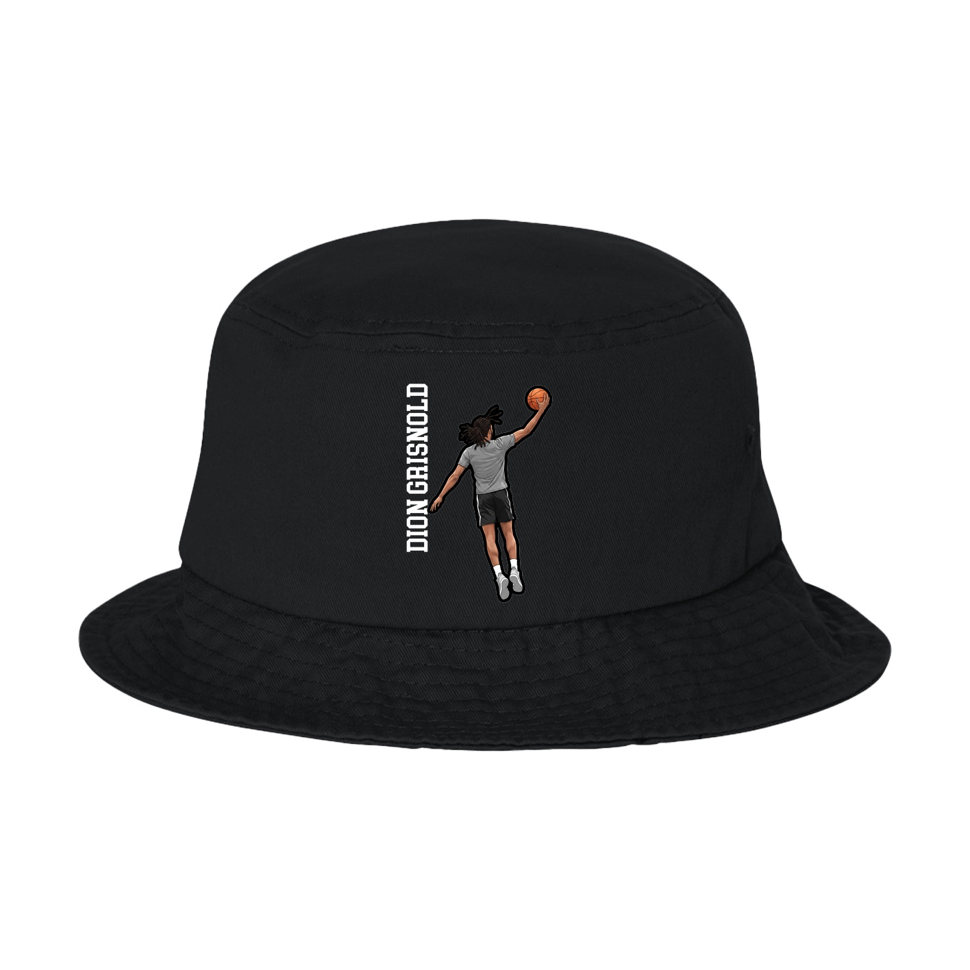 Bucket Cap — Name Vertical in Black