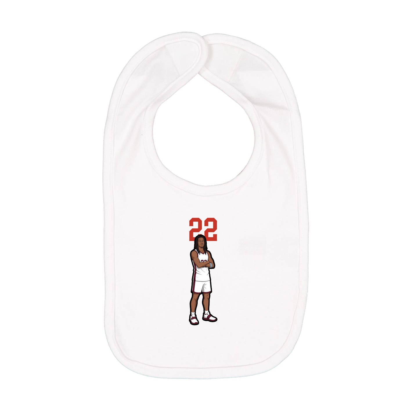 Infant Bib — Number Top in White