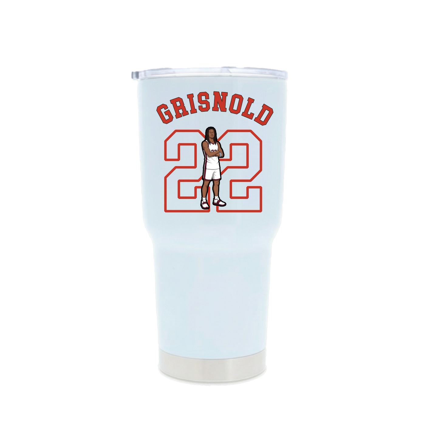 30oz Stainless Steel Tumbler — Shirsey Arch in White