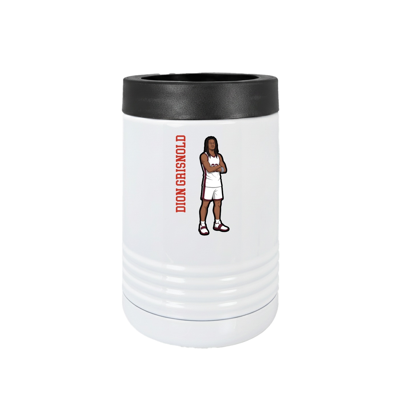 Beverage Holder — Name Vertical in White