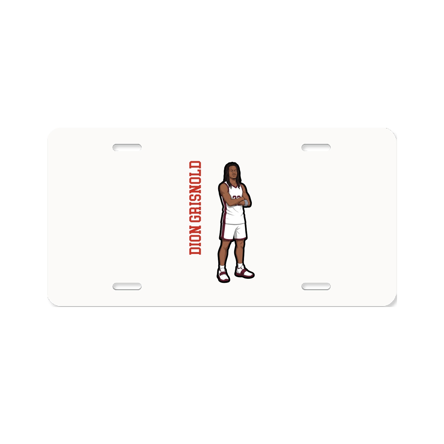 License Plate — Name Vertical in Classic