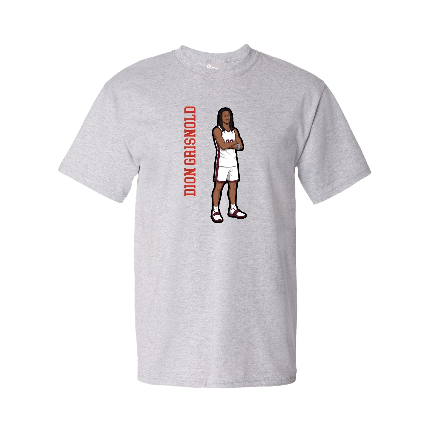 Tee — Name Vertical in Grey
