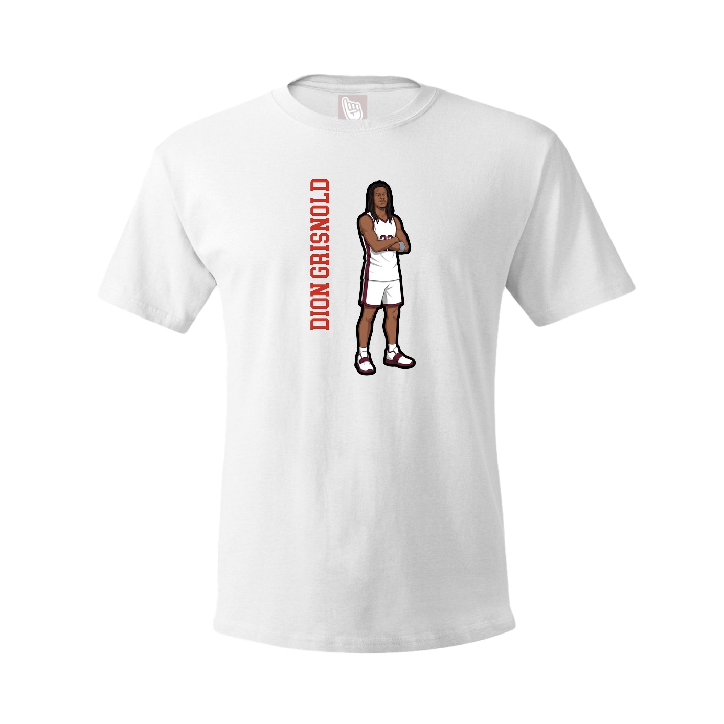 Youth Tee — Name Vertical in White