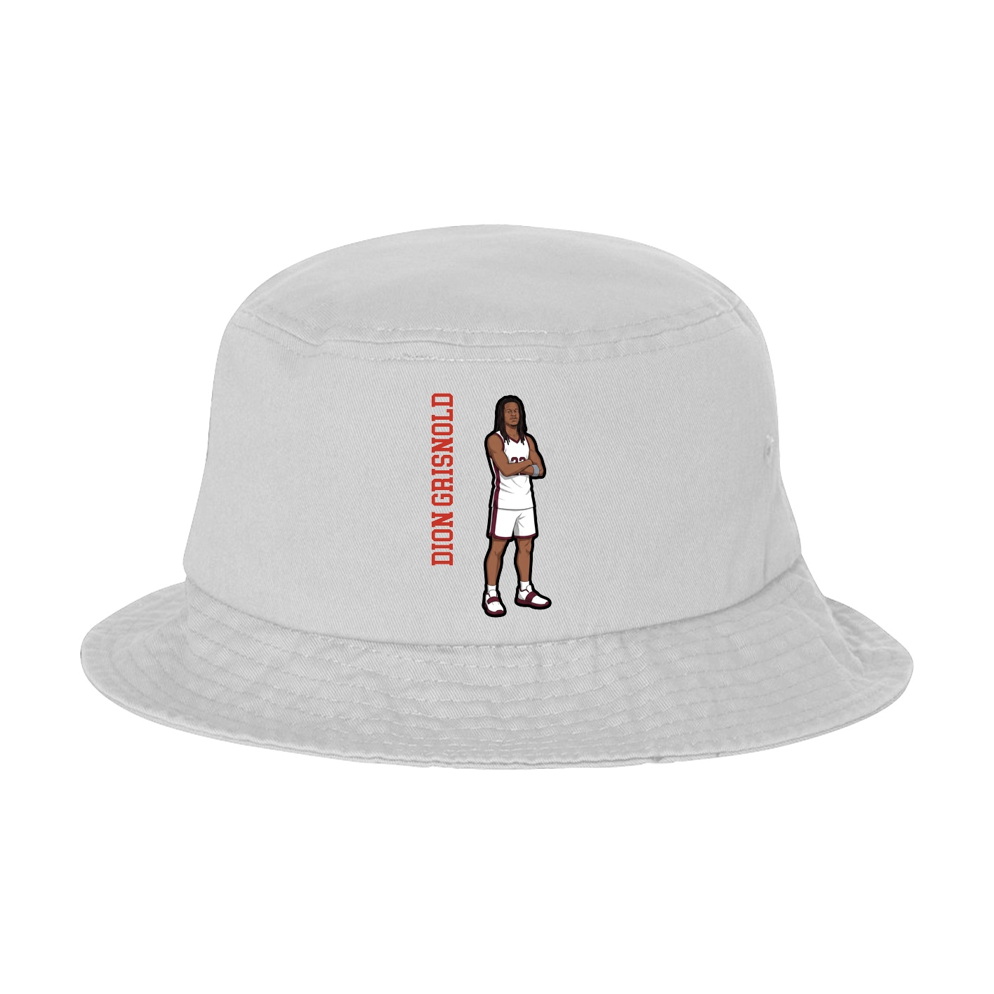 Bucket Cap — Name Vertical in White