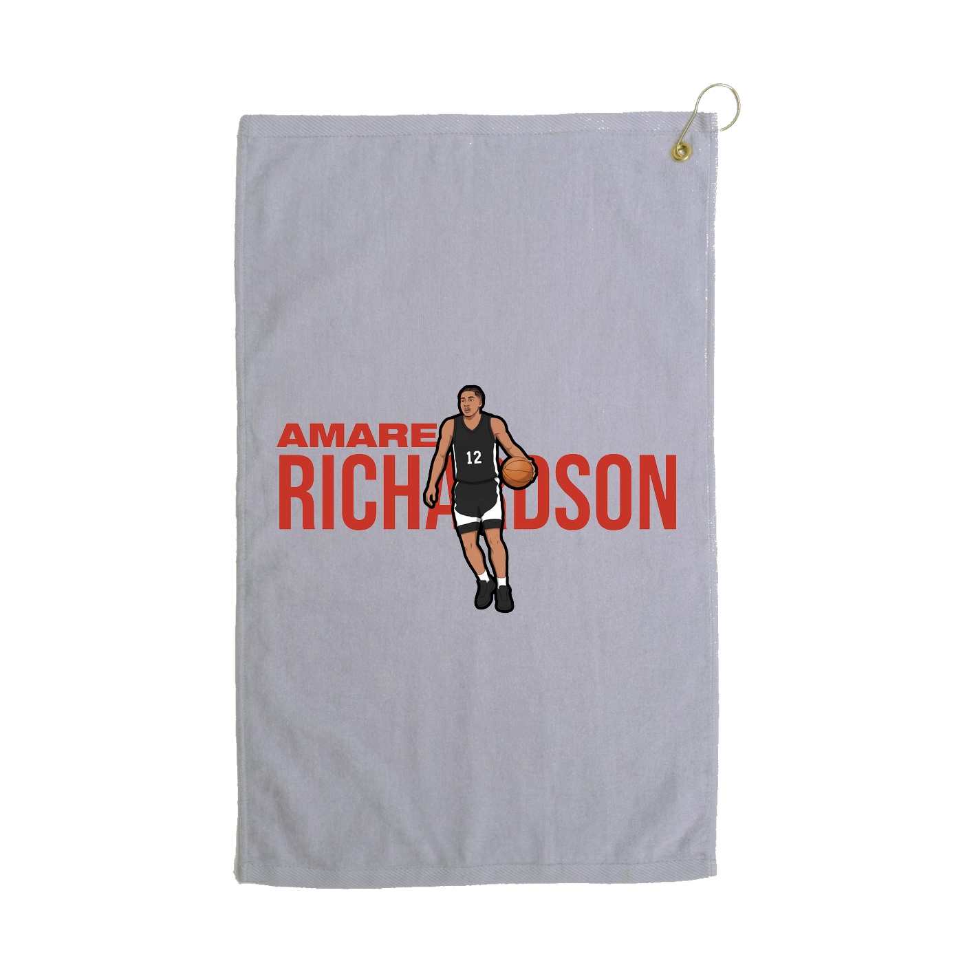 Golf Towel — Player Name in Grey