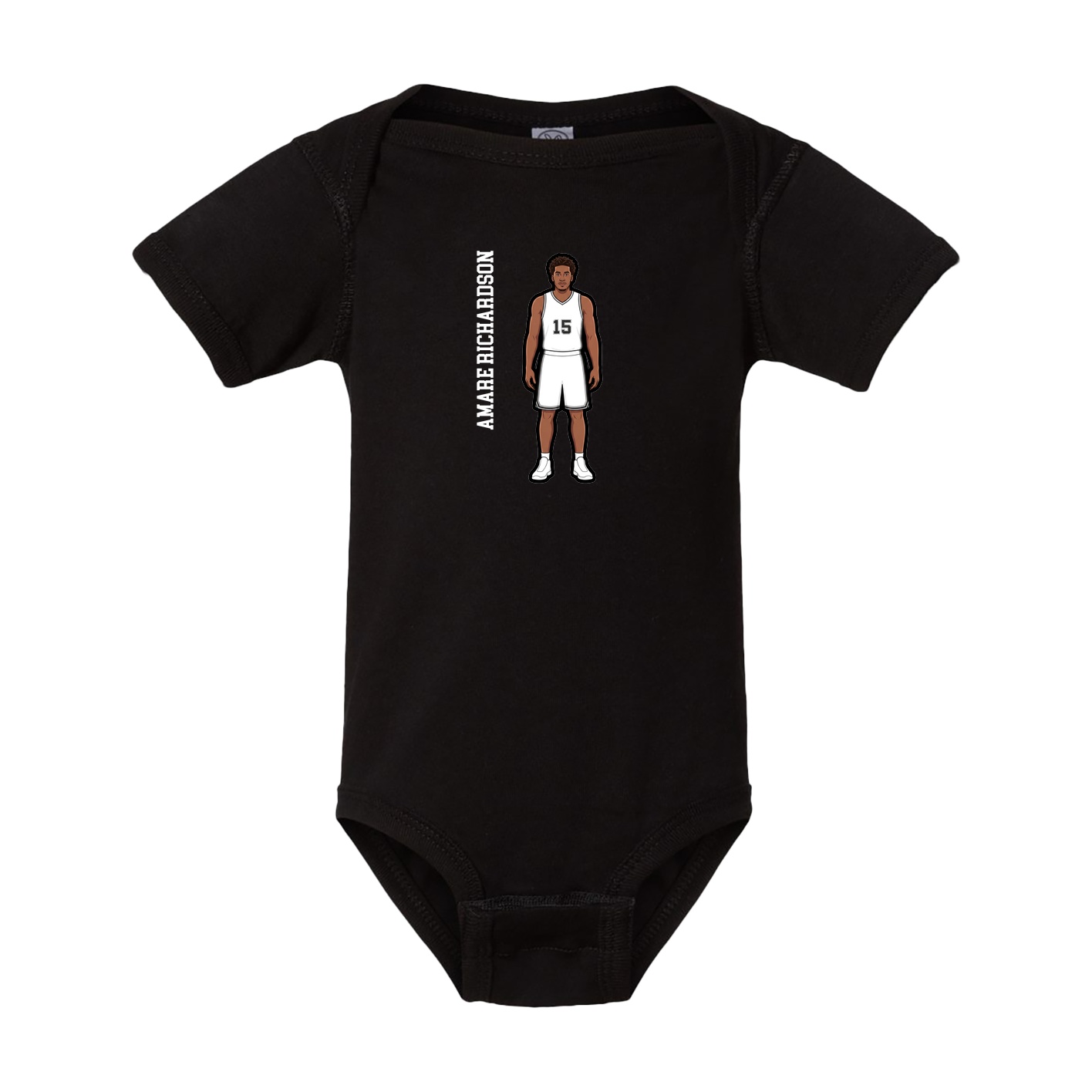 Baby Onesie — Name Vertical in Black