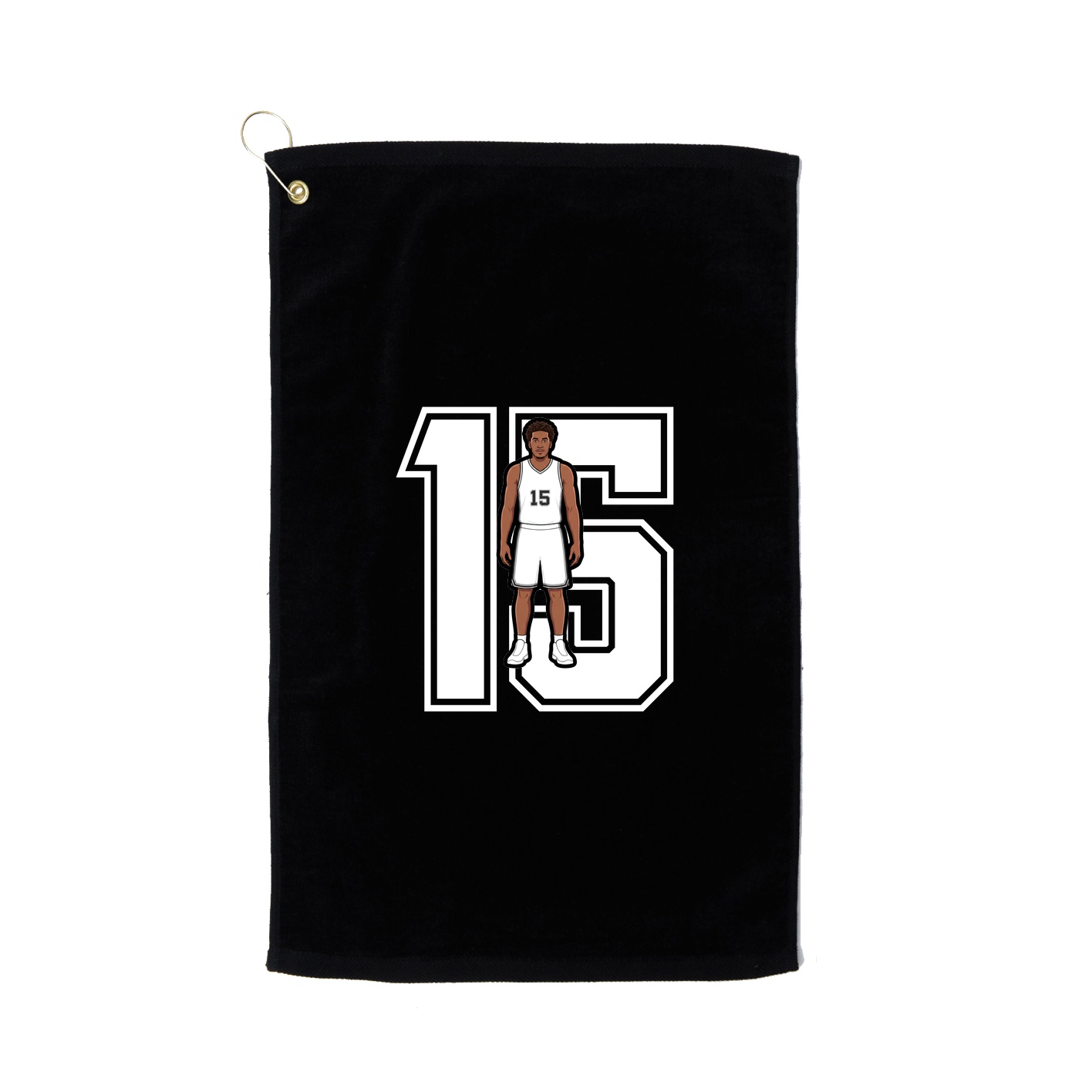 Golf Towel — Number in Black