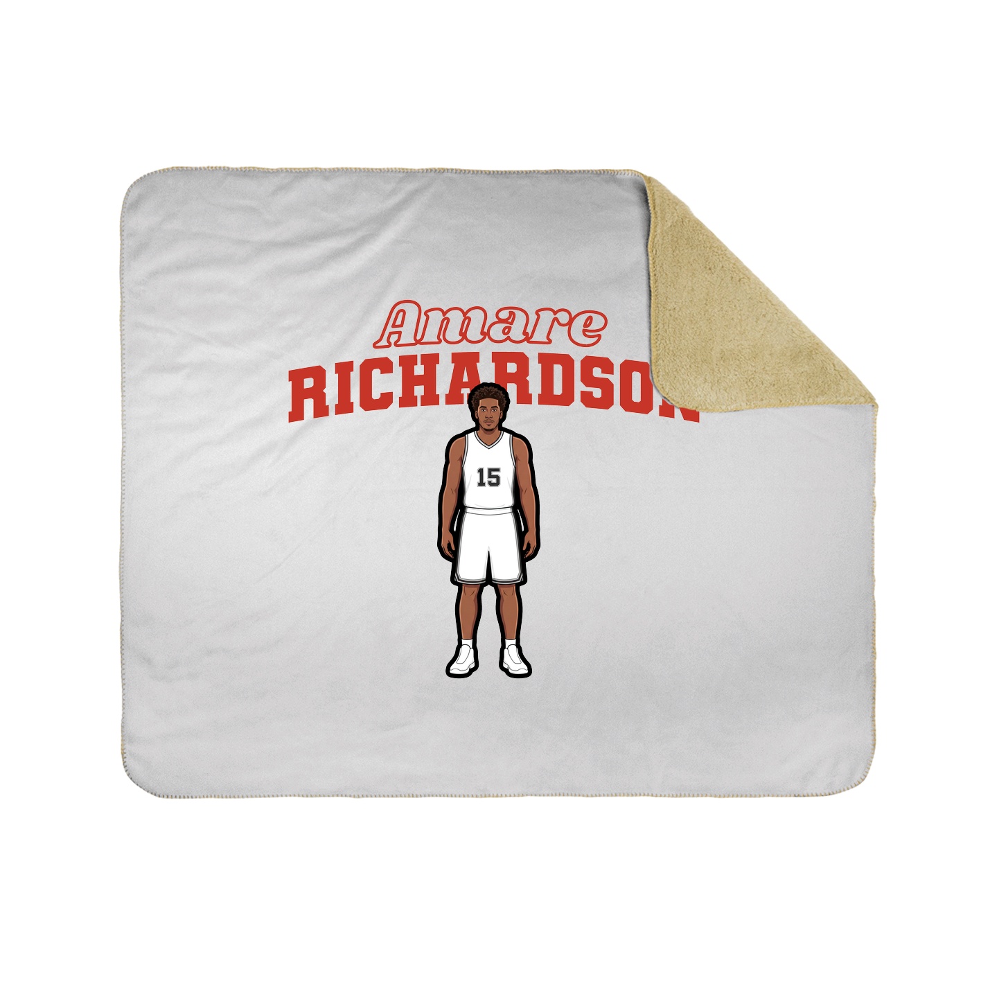 Throw Blanket — Name Arch in White