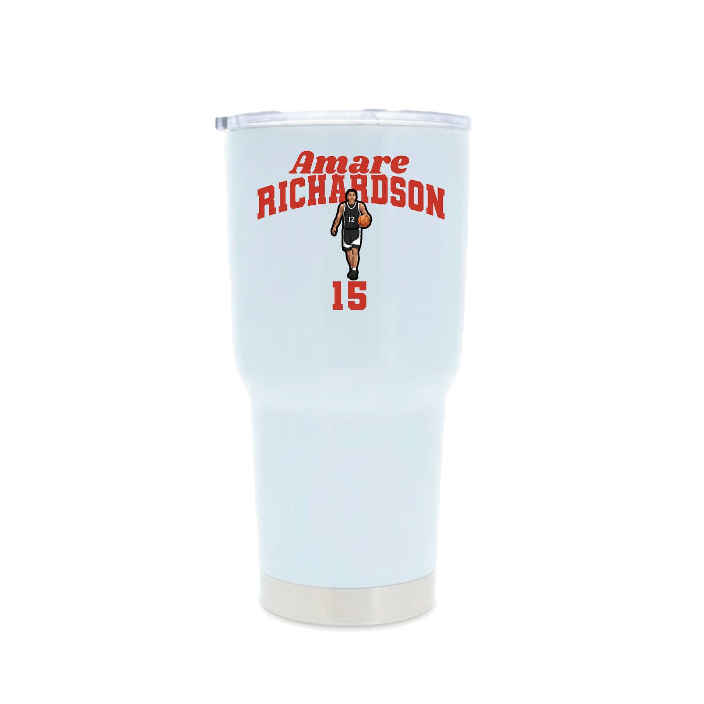 30oz Stainless Steel Tumbler — Signature Arch in White