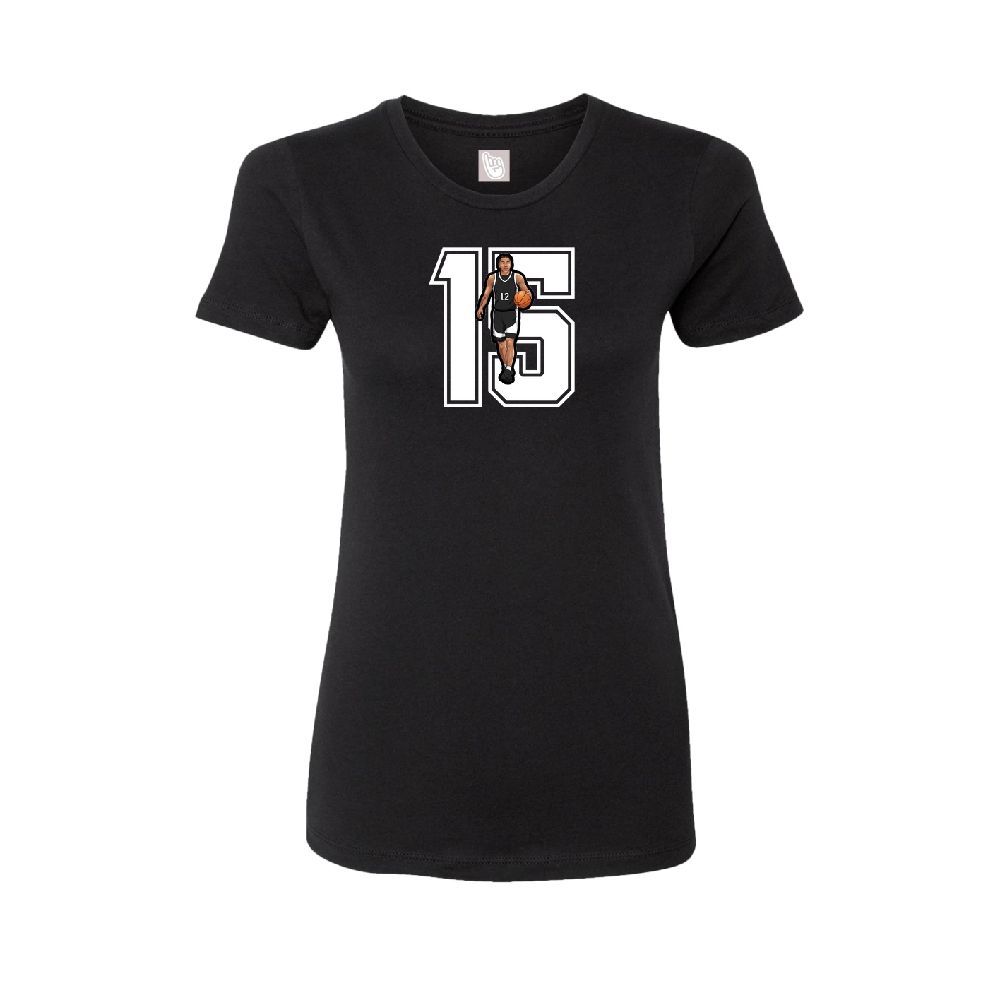 Womens Tee — Number in Black