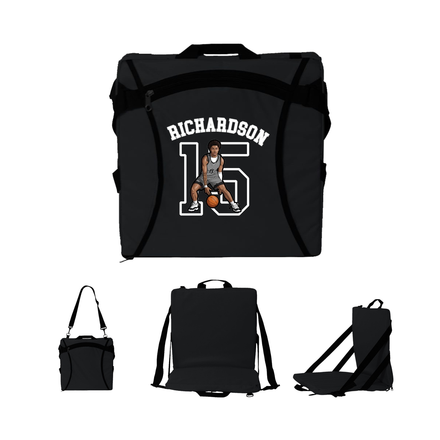 Folding Stadium Seat — Shirsey Arch in Black