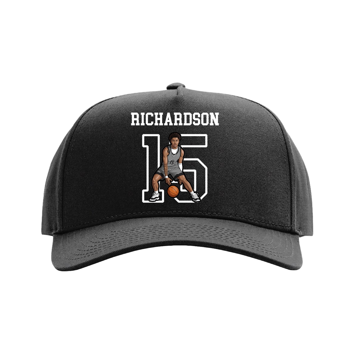 Full Fabric Five-Panel Champ Cap — Shirsey in Black
