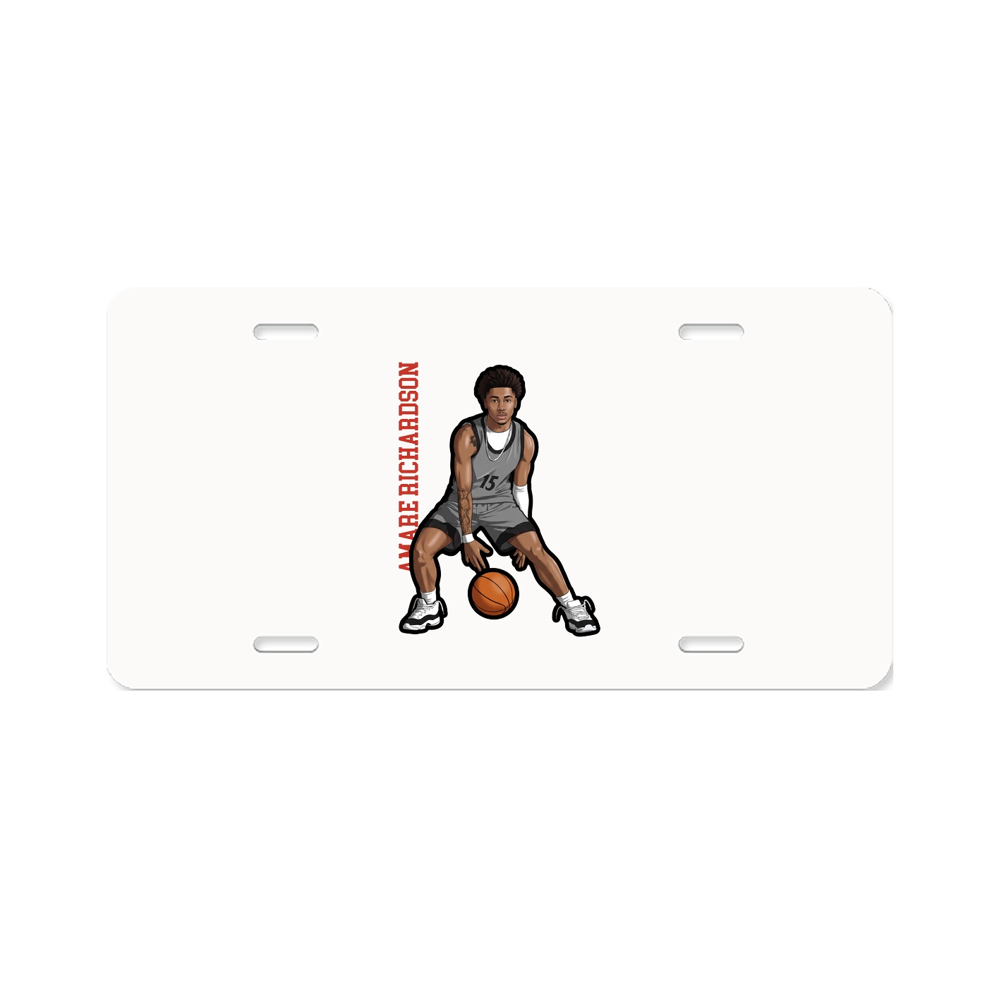 License Plate — Name Vertical in Classic