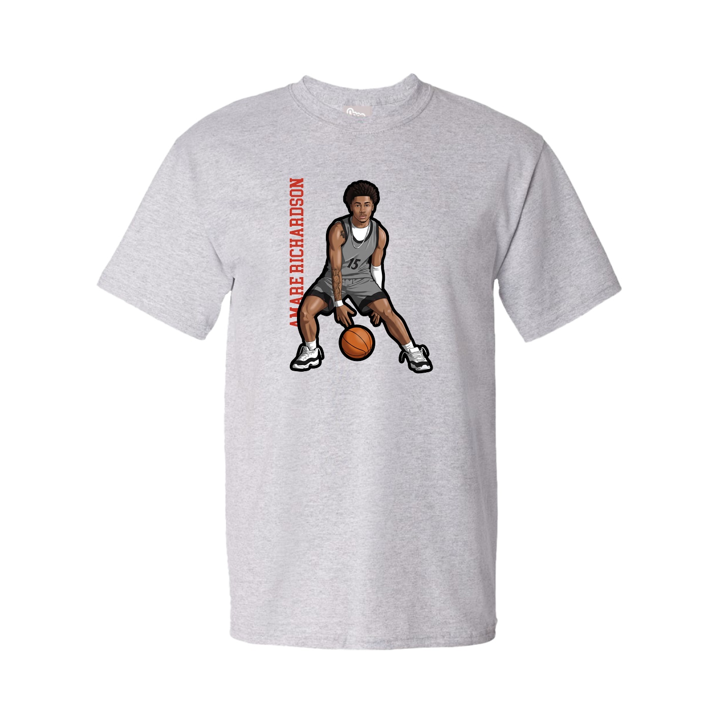 Youth Tee — Name Vertical in Grey