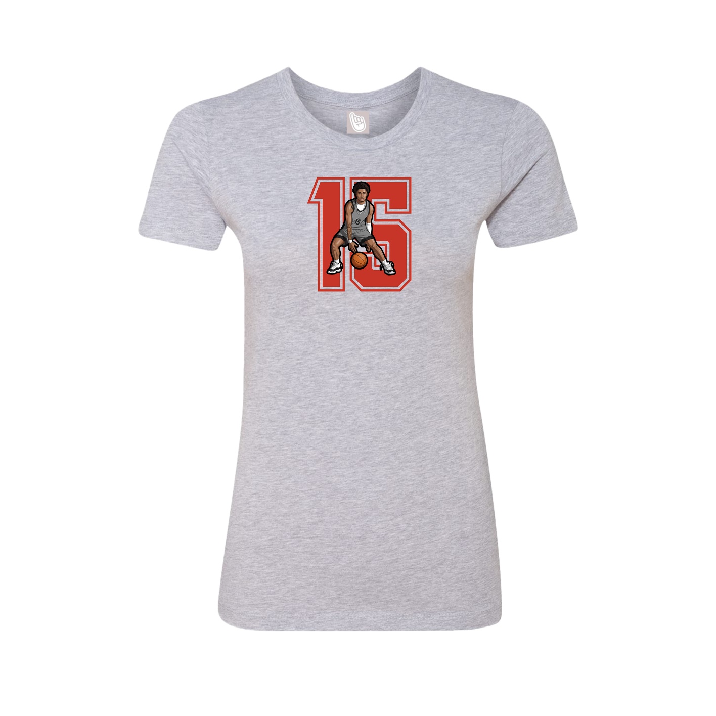 Womens Tee — Number in Grey