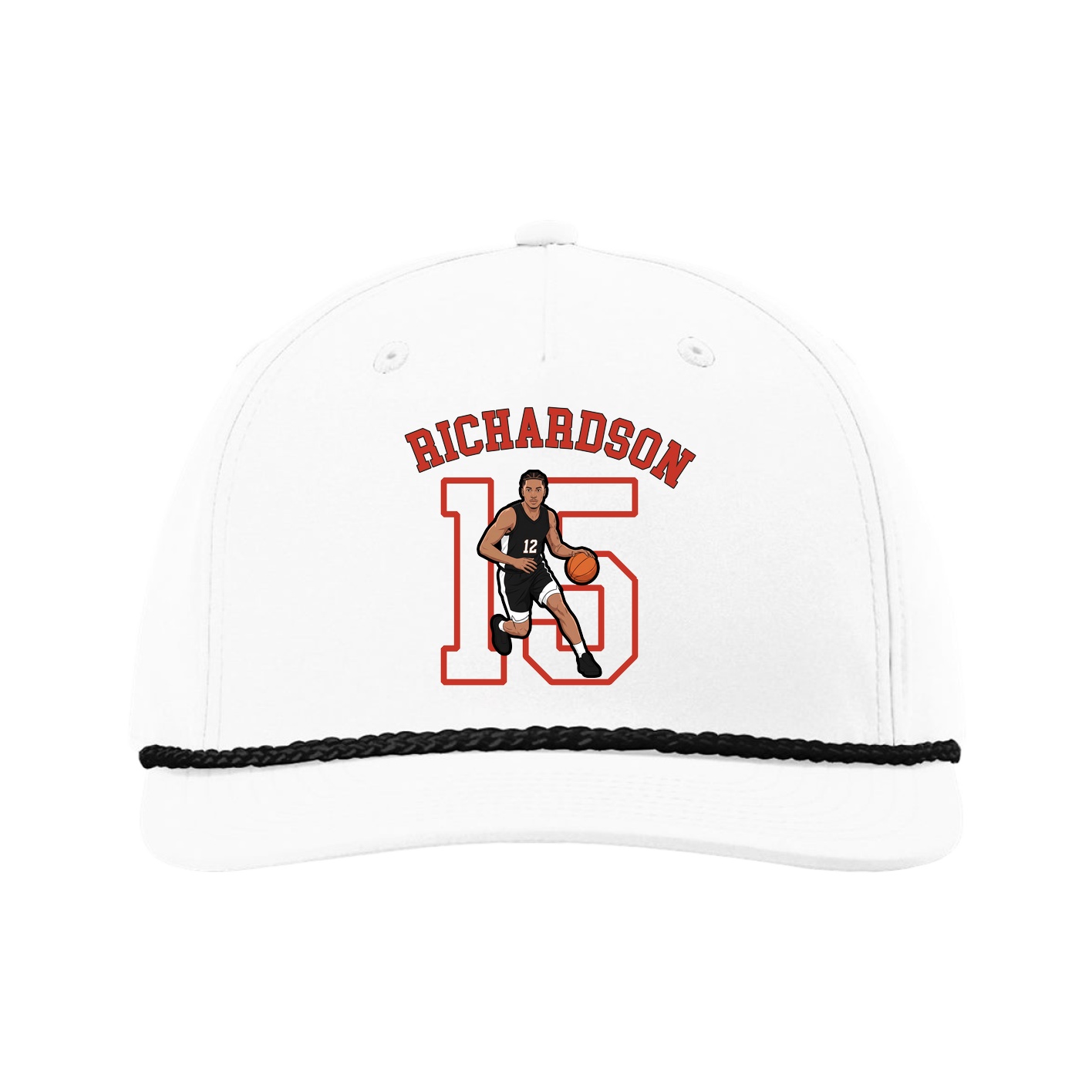 Five-Panel Classic Rope Cap — Shirsey Arch in White