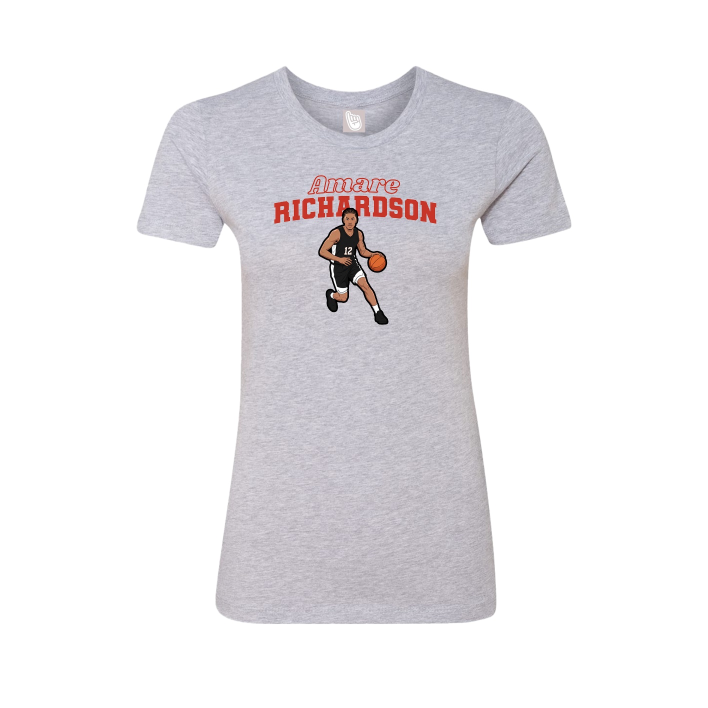 Womens Tee — Name Arch in Grey