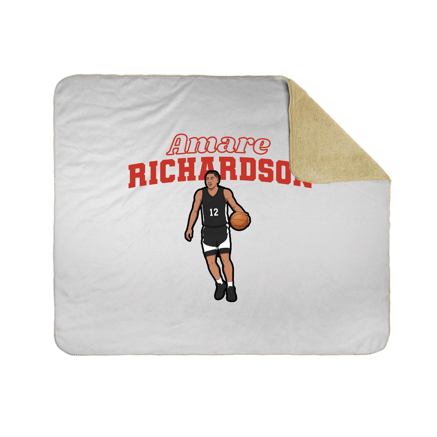 Throw Blanket — Name Arch in White