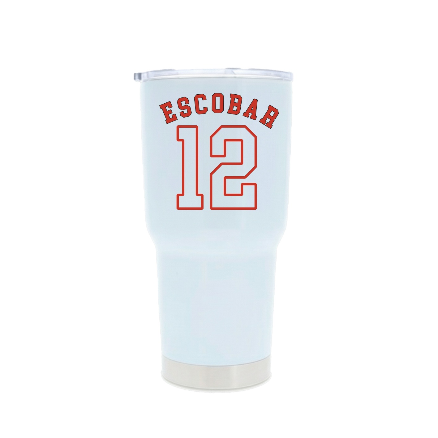 30oz Stainless Steel Tumbler — Shirsey Arch in White