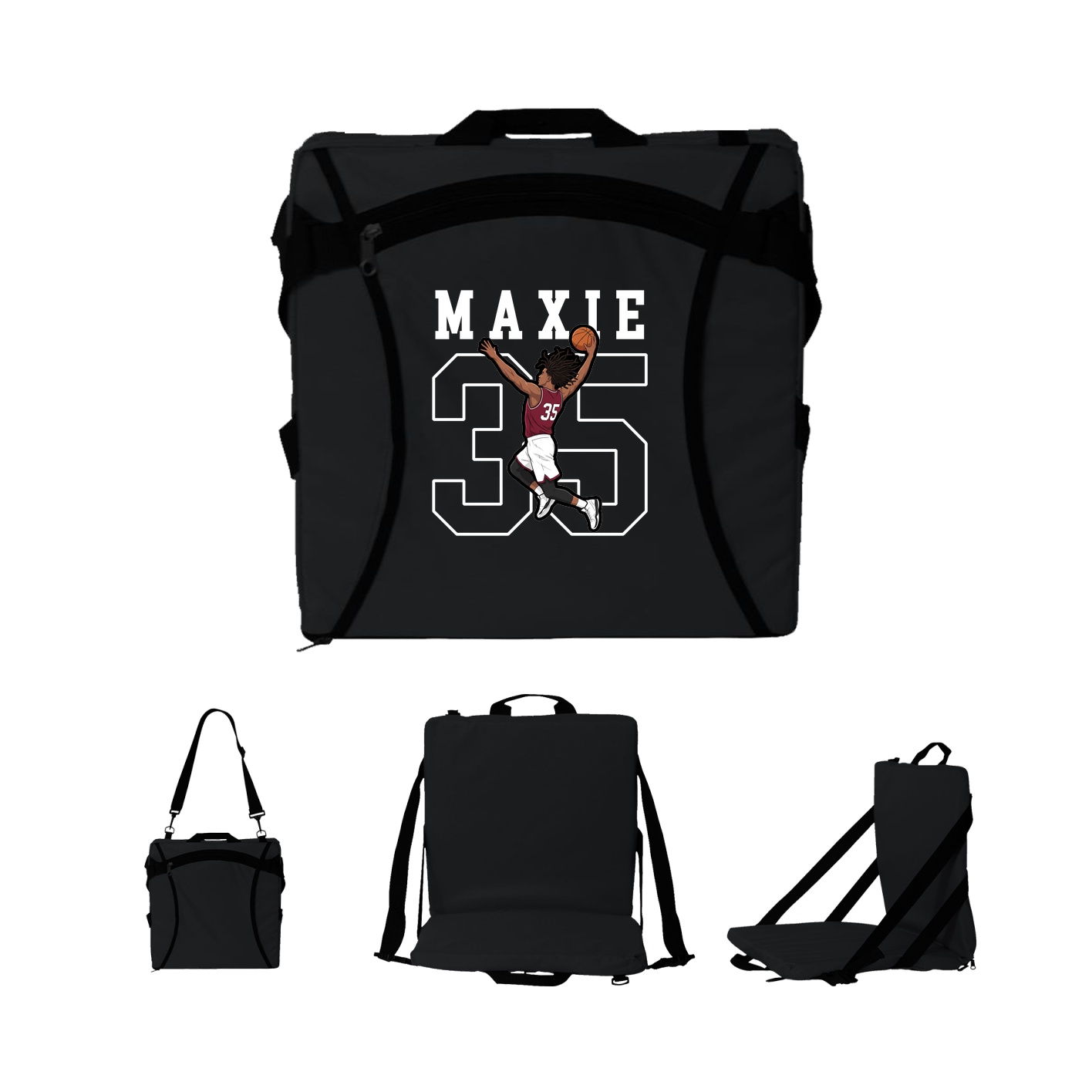 Folding Stadium Seat — Shirsey in Black