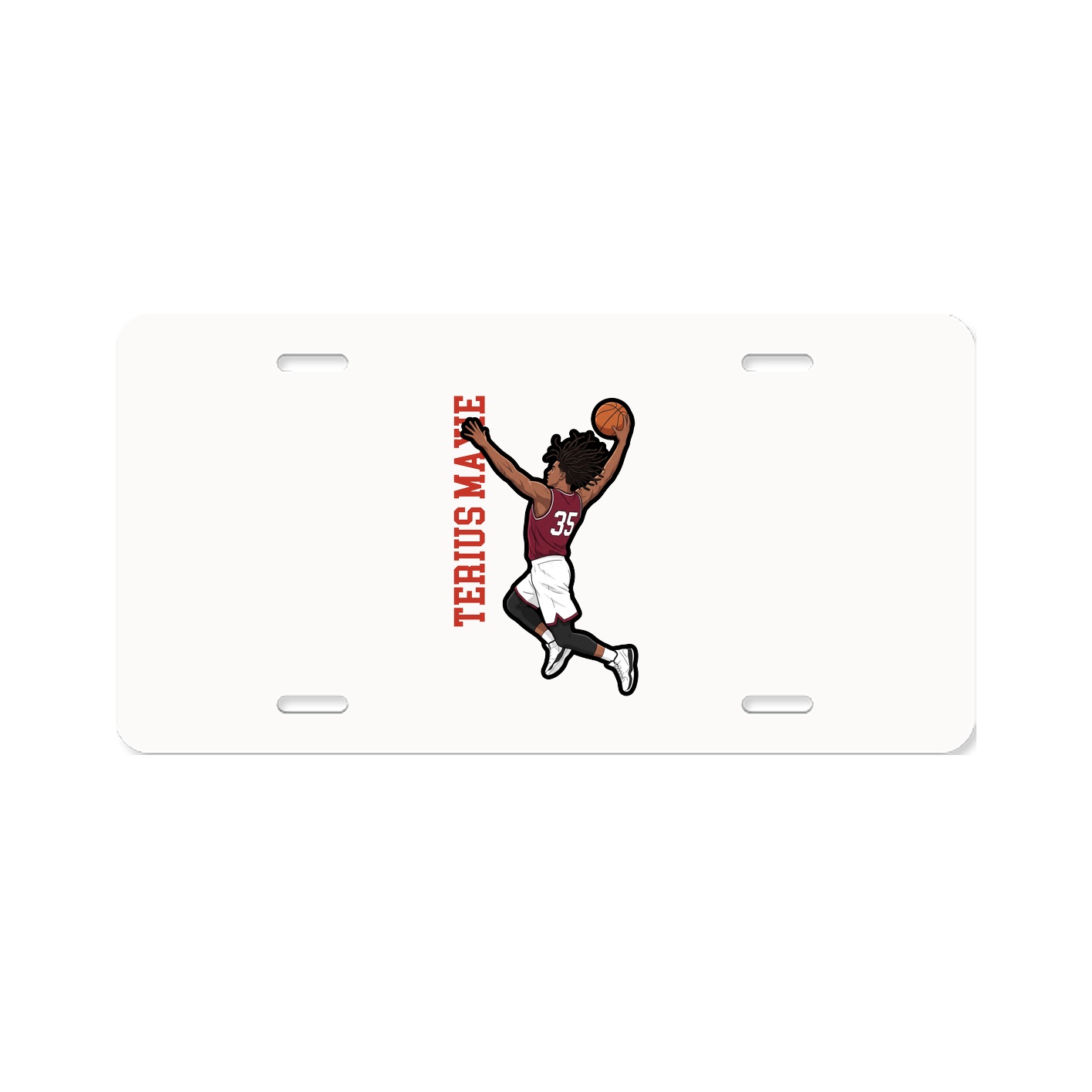 License Plate — Name Vertical in Classic