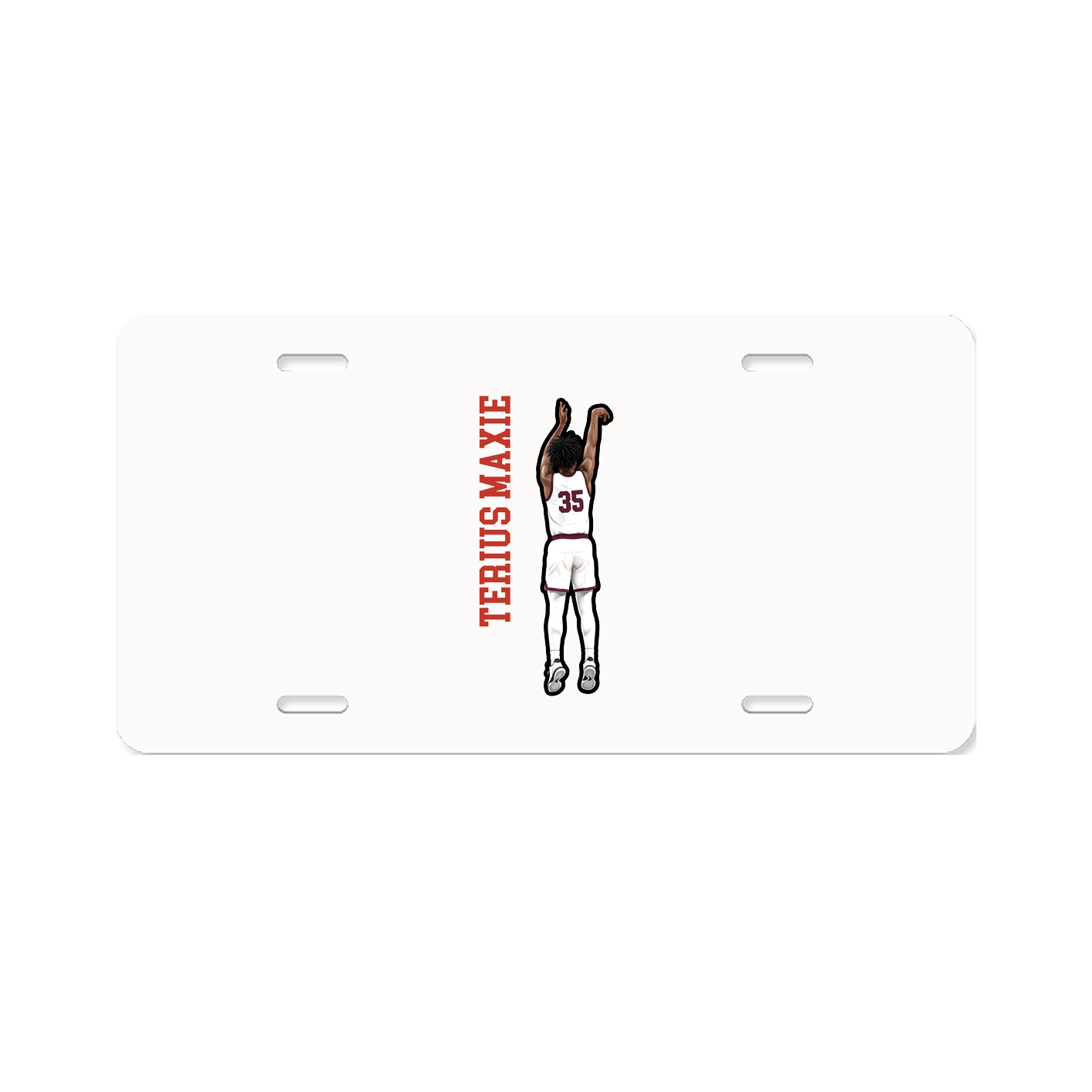 License Plate — Name Vertical in Classic