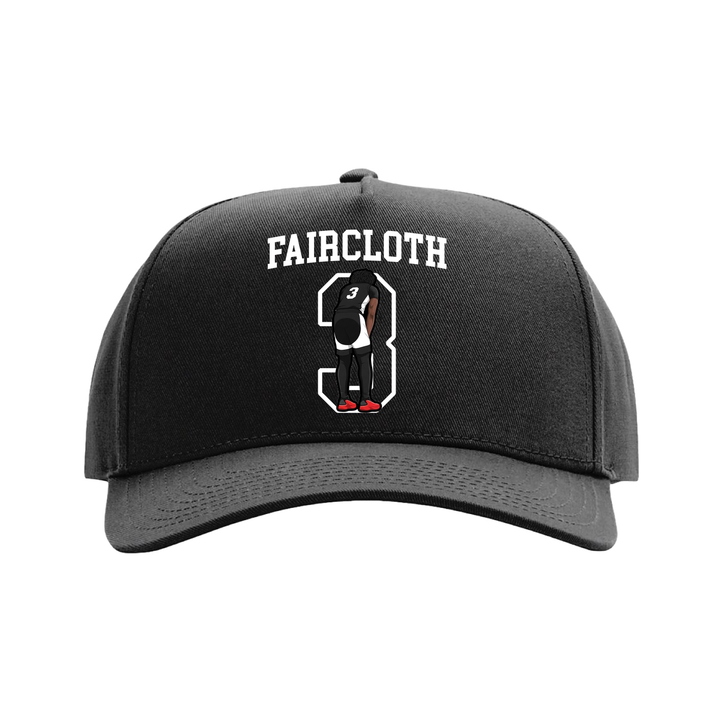 Full Fabric Five-Panel Champ Cap — Shirsey in Black