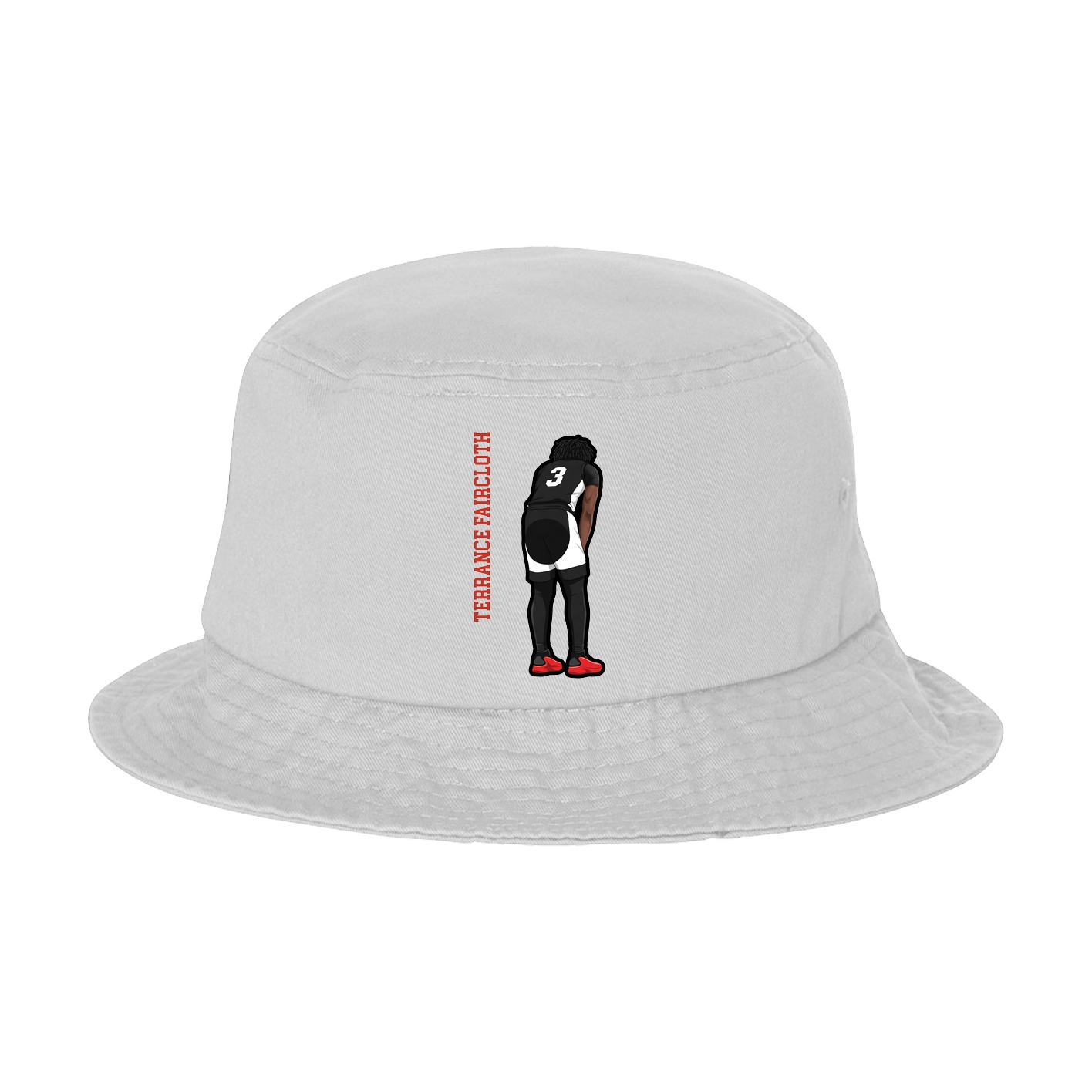 Bucket Cap — Name Vertical in White