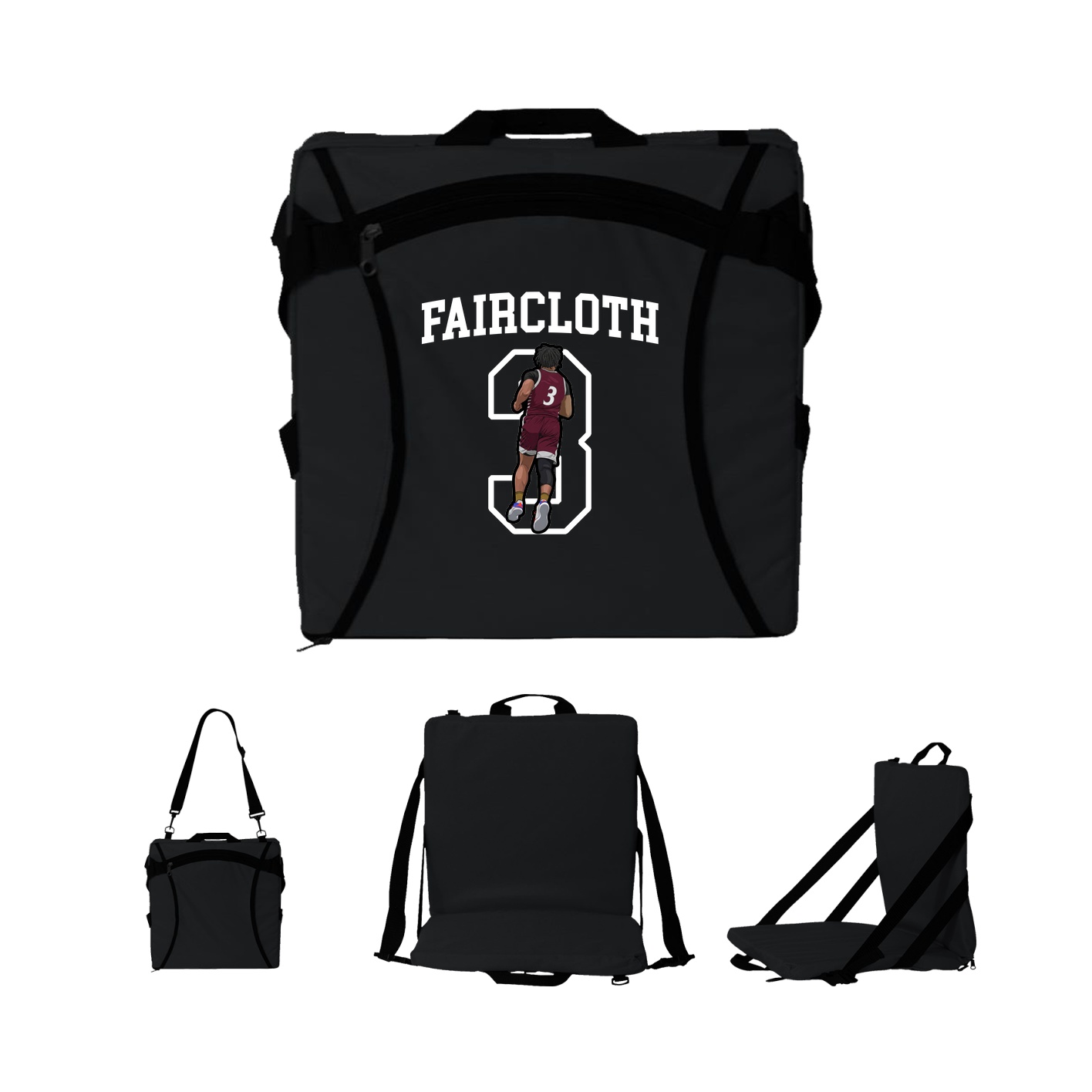 Folding Stadium Seat — Shirsey in Black