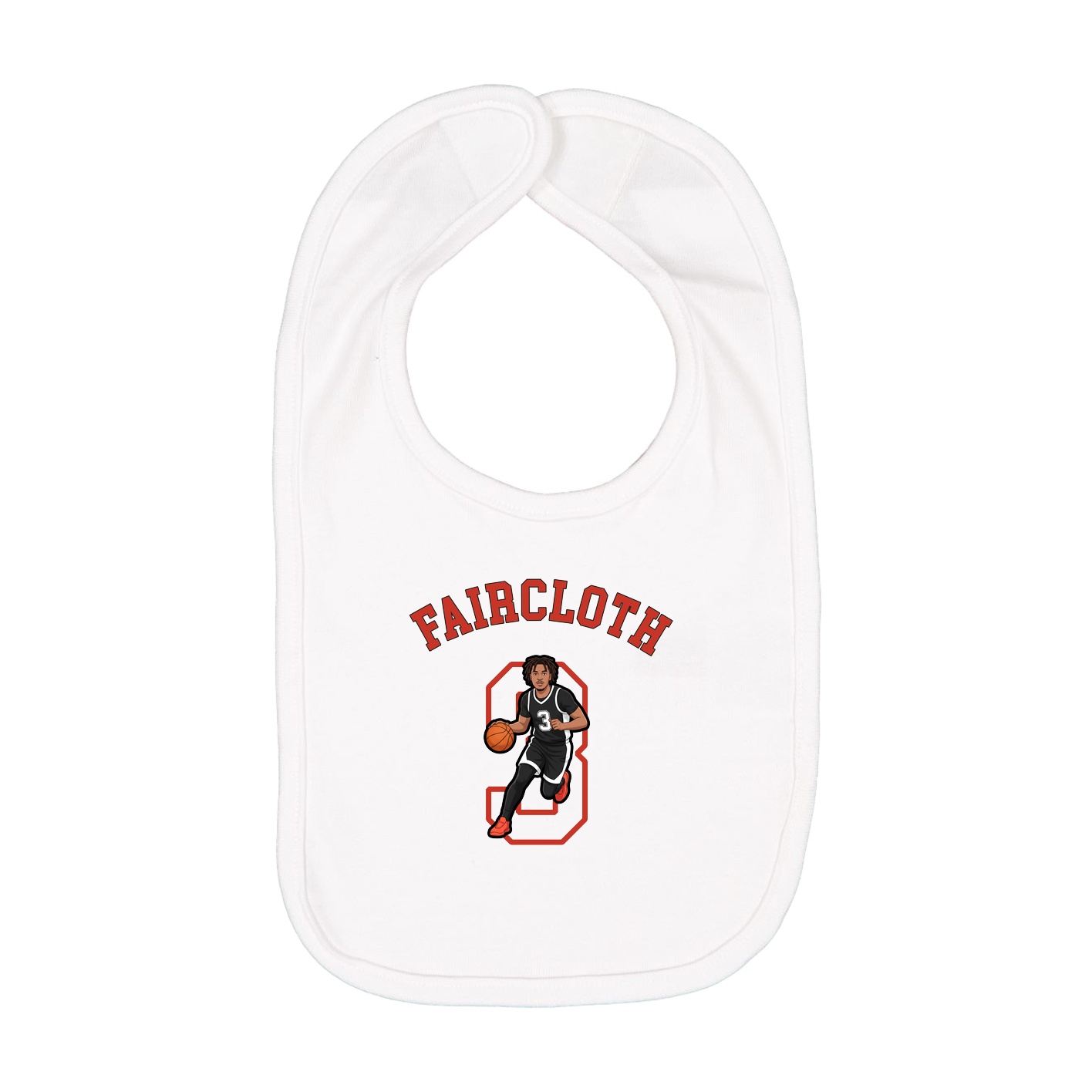 Infant Bib — Shirsey Arch in White