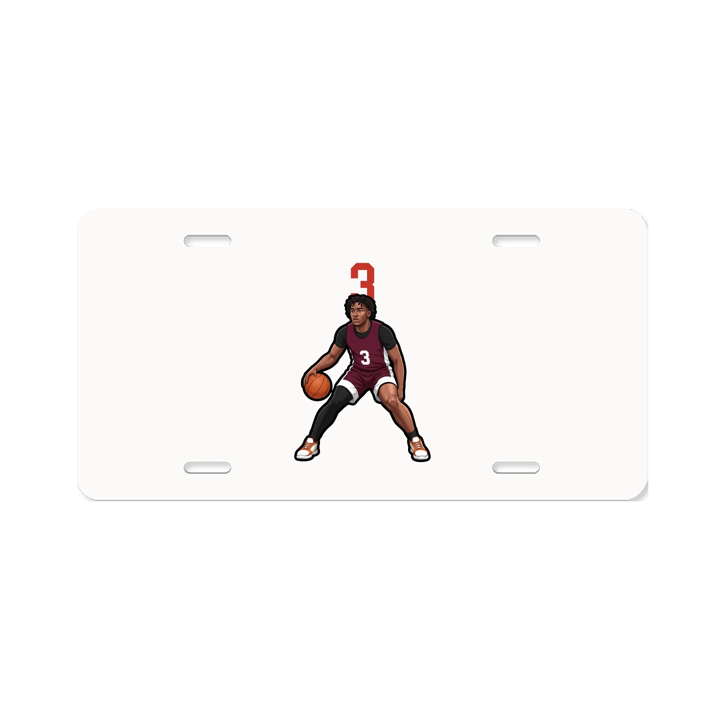 License Plate — Number Top in Classic