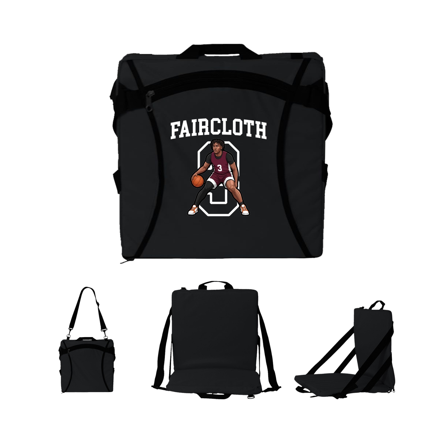 Folding Stadium Seat — Shirsey in Black