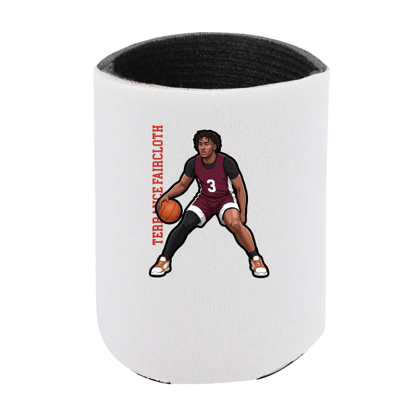 Can Holder — Name Vertical in White