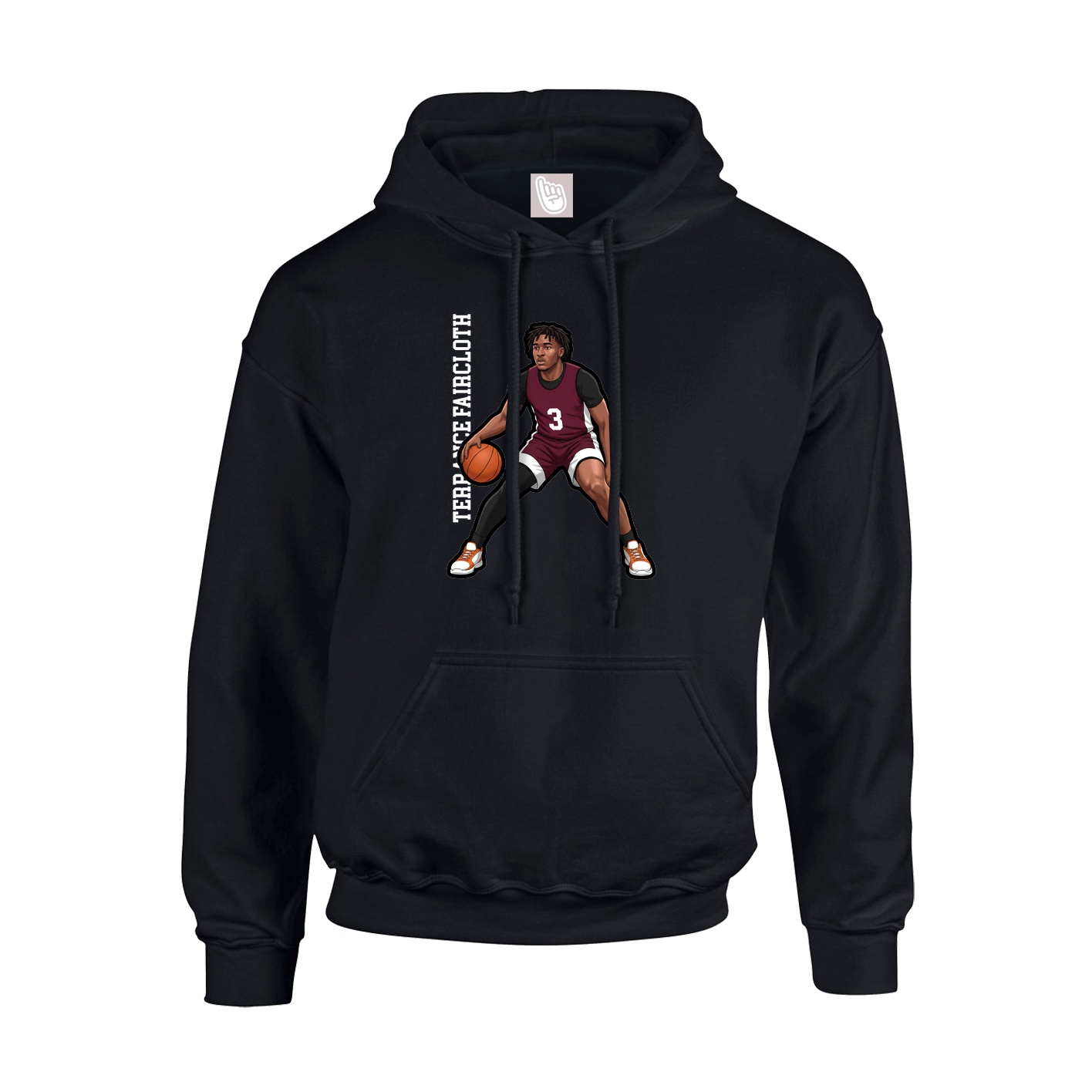 Hoodie — Name Vertical in Black